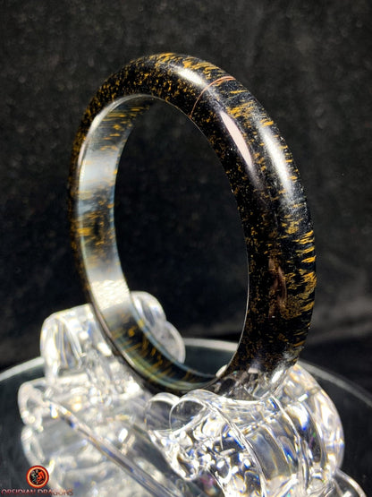 Bracelet Jonc en Œil de Faucon Naturel - Brillance et Harmonie | obsidian dragons