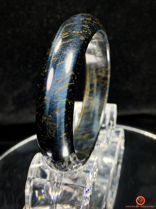 Bracelet Jonc en Œil de Faucon Naturel - Élégance et Raffinement | obsidian dragons