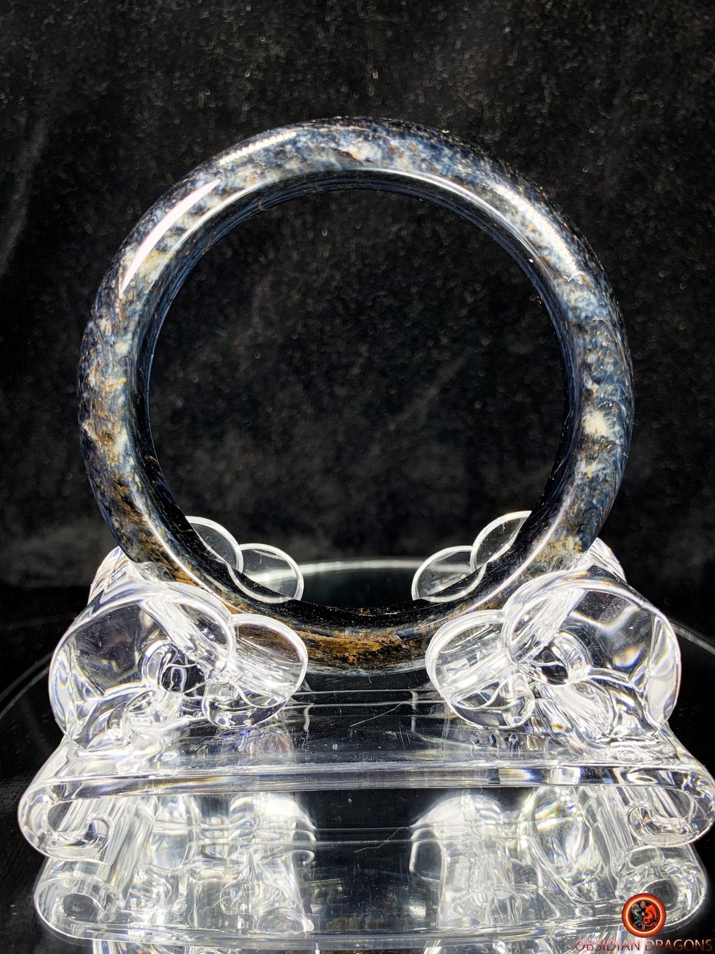 Bracelet Jonc en Œil de Faucon - Pierre Naturelle Certifiée | obsidian dragons