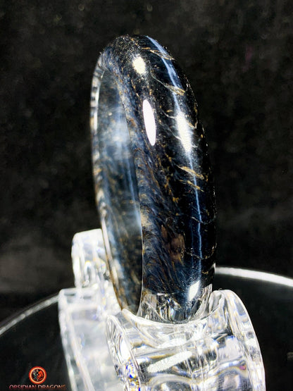 Bracelet Jonc en Œil de Faucon - Pierre Naturelle Certifiée | obsidian dragons