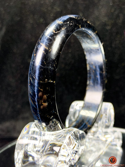 Bracelet Jonc en Œil de Faucon - Pierre Naturelle Certifiée | obsidian dragons