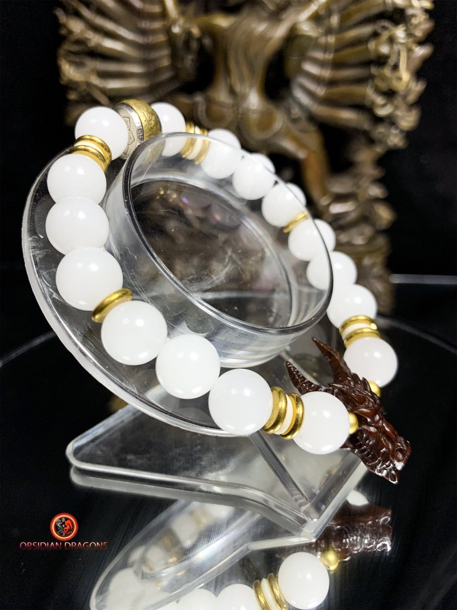 Bracelet Dragon en Jade - Protection Feng Shui | obsidian dragons