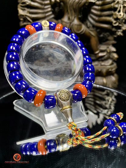 Bracelet en Lapis Lazuli - Protection Bouddhiste - Talisman AM | obsidian dragons