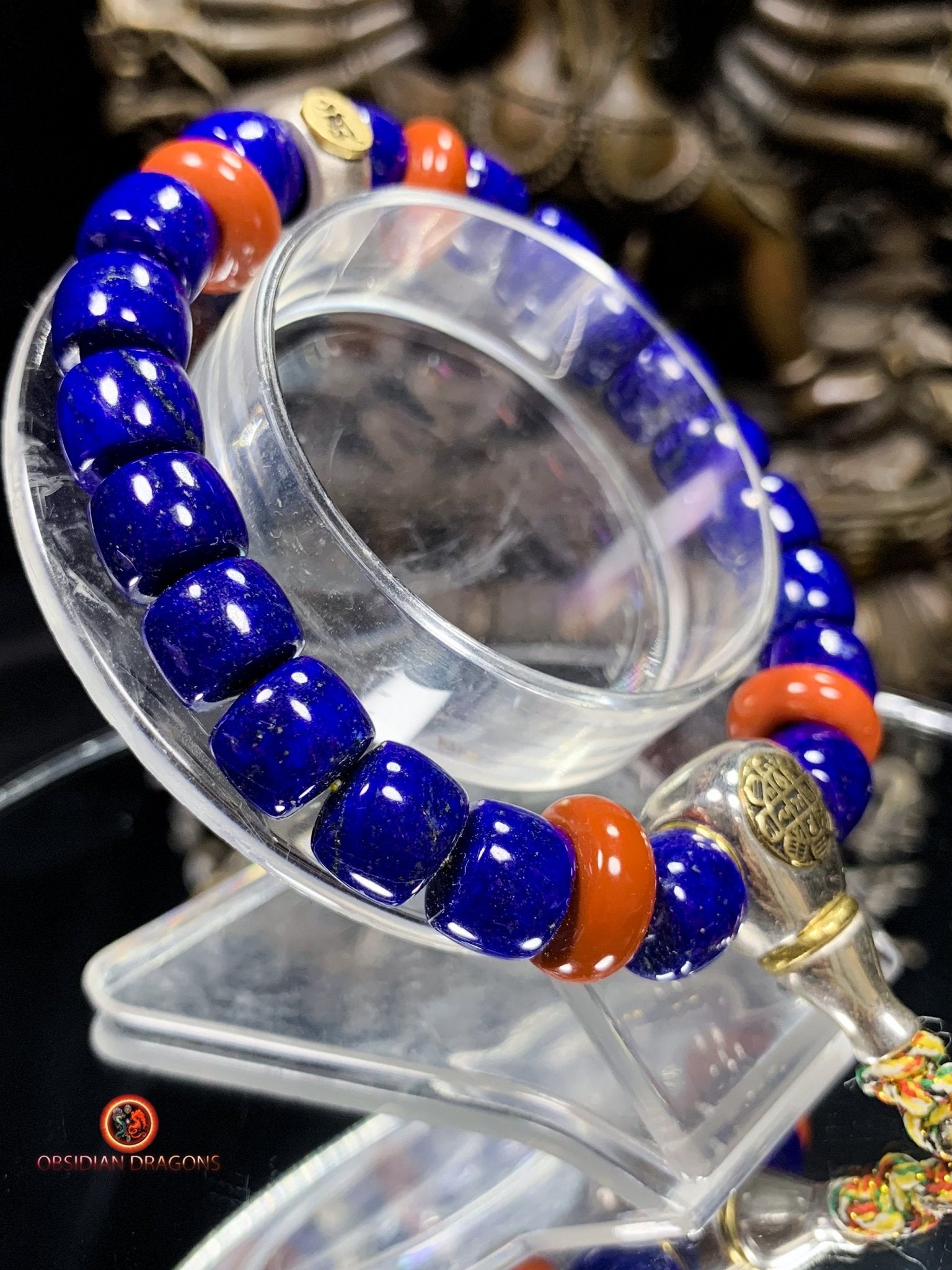 Bracelet en Lapis Lazuli - Protection Bouddhiste - Talisman AM | obsidian dragons