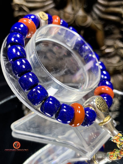 Bracelet en Lapis Lazuli - Protection Bouddhiste - Talisman AM | obsidian dragons