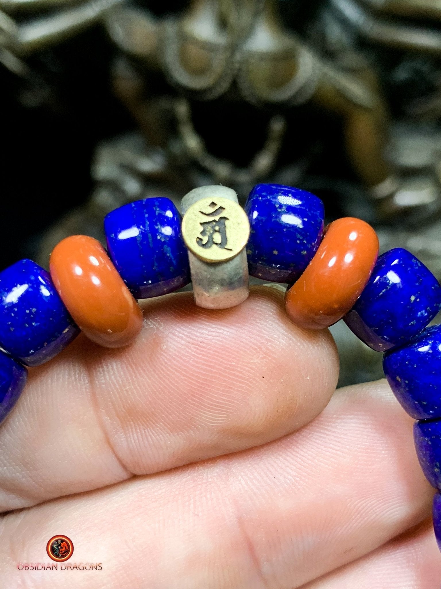 Bracelet en Lapis Lazuli - Protection Bouddhiste - Talisman AM | obsidian dragons