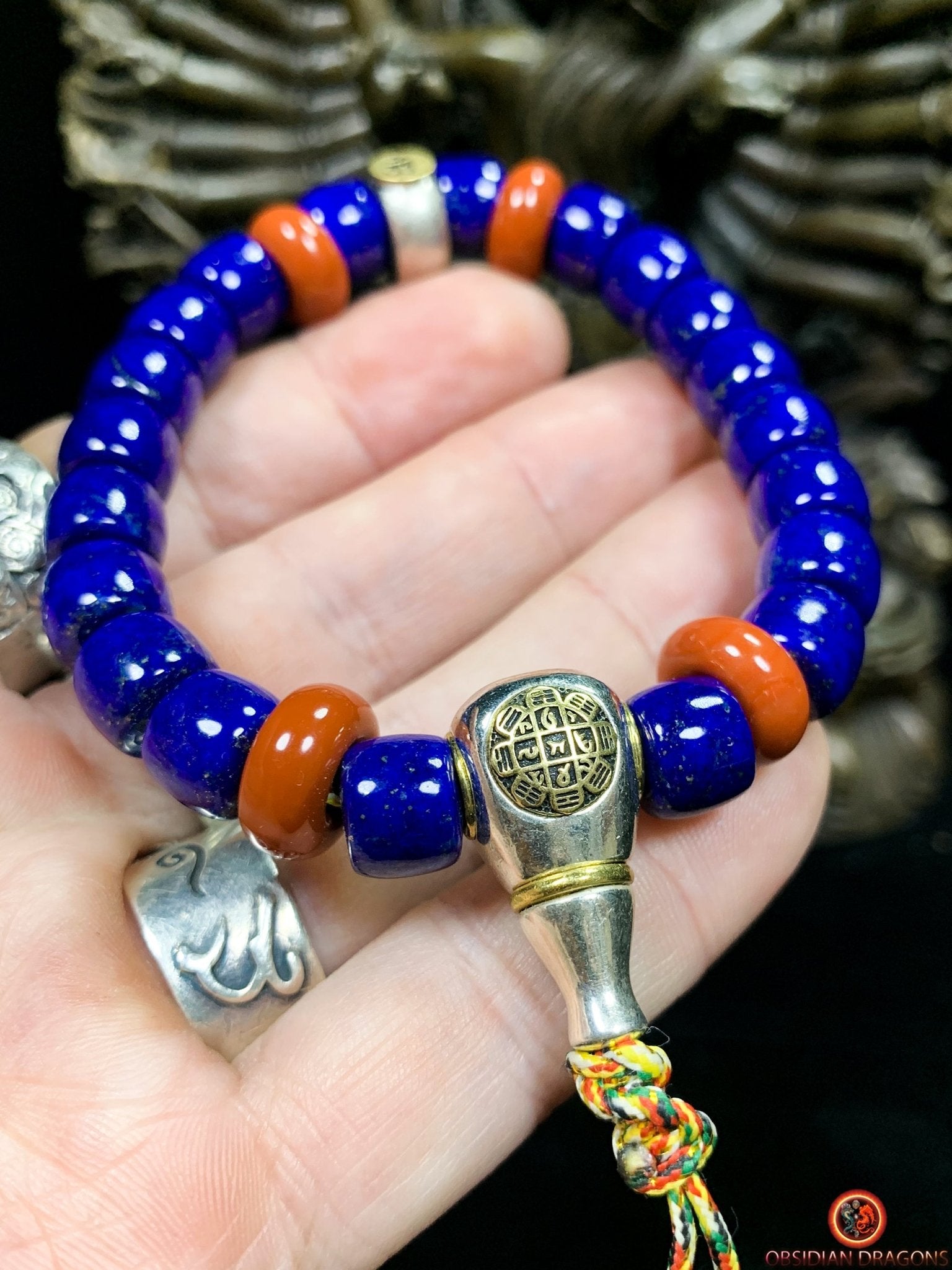 Bracelet en Lapis Lazuli - Protection Bouddhiste - Talisman AM | obsidian dragons