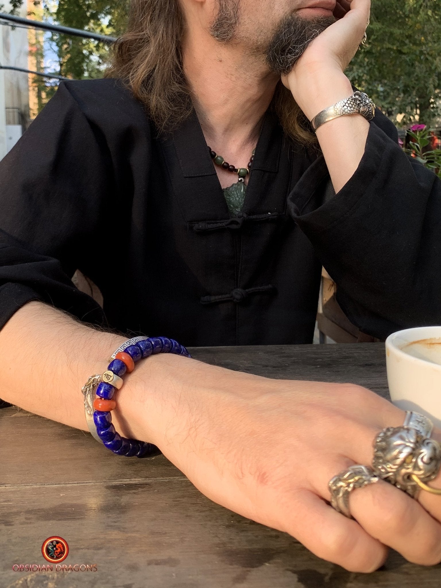 Bracelet en Lapis Lazuli - Protection Bouddhiste - Talisman AM | obsidian dragons
