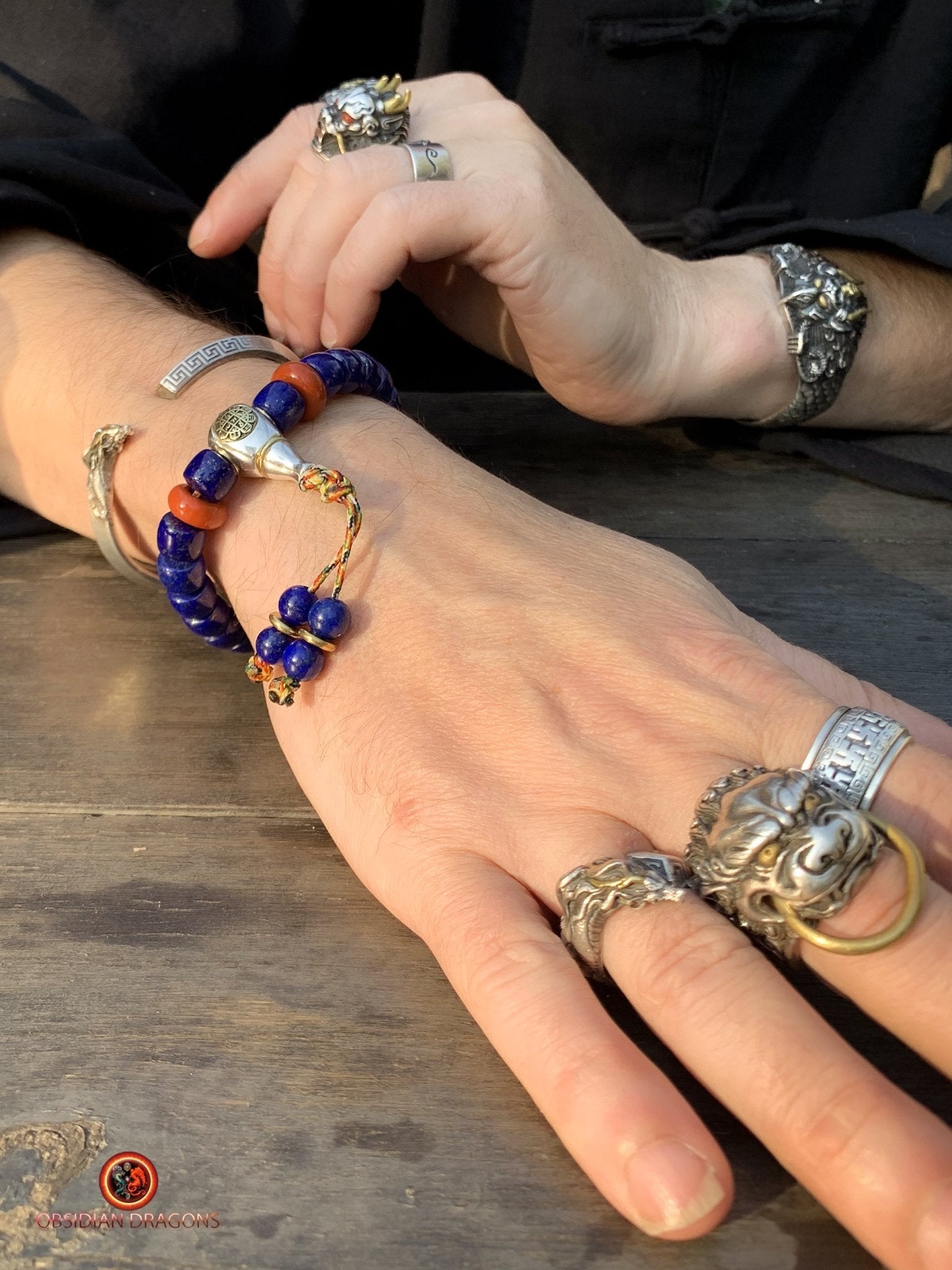 Bracelet en Lapis Lazuli - Protection Bouddhiste - Talisman AM | obsidian dragons