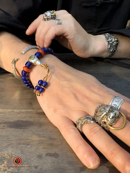 Bracelet en Lapis Lazuli - Protection Bouddhiste - Talisman AM | obsidian dragons