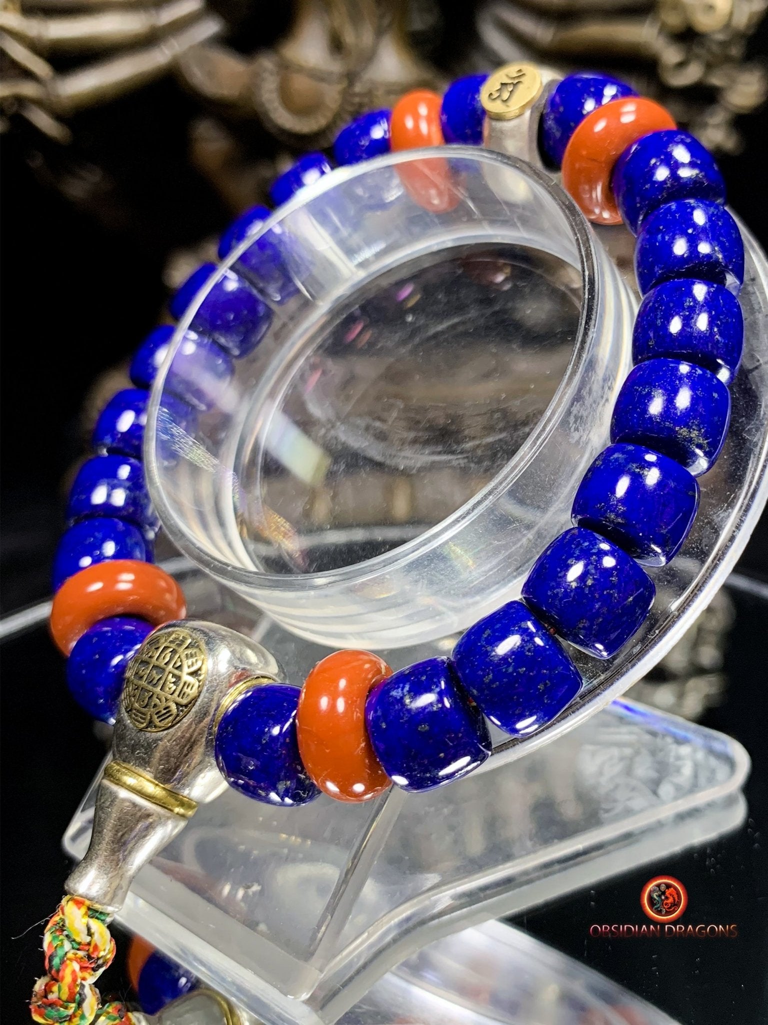 Bracelet en Lapis Lazuli - Protection Bouddhiste - Talisman AM | obsidian dragons