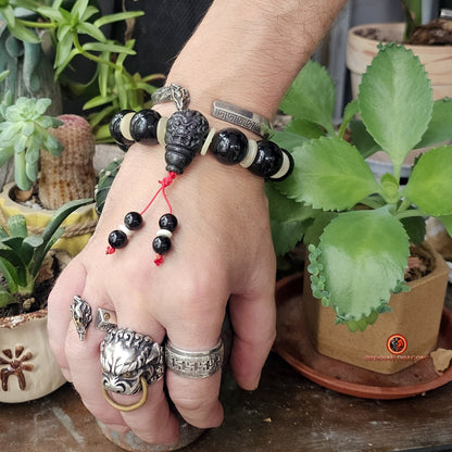 Bracelet en Obsidienne Pixiu - Protection et Abondance | obsidian dragons