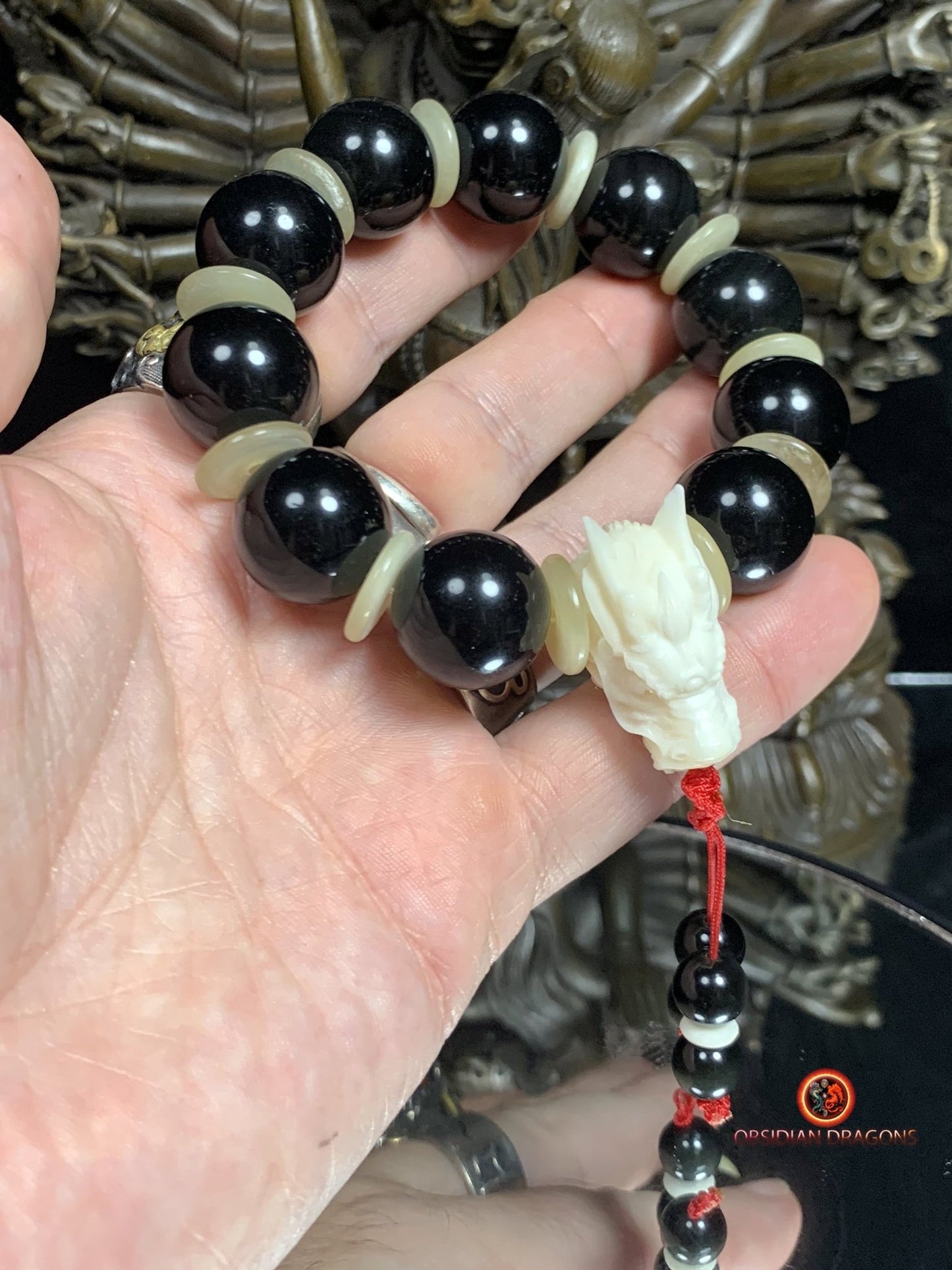 Bracelet en Obsidienne oeil Céleste - Énergie du Dragon | obsidian dragons