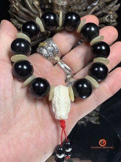 Bracelet en Obsidienne oeil Céleste - Énergie du Dragon | obsidian dragons
