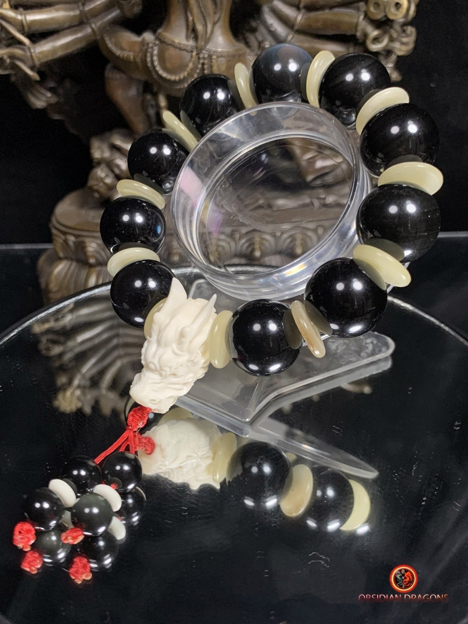 Bracelet en Obsidienne oeil Céleste - Énergie du Dragon | obsidian dragons