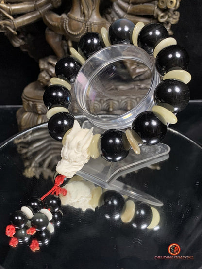Bracelet en Obsidienne oeil Céleste - Énergie du Dragon | obsidian dragons