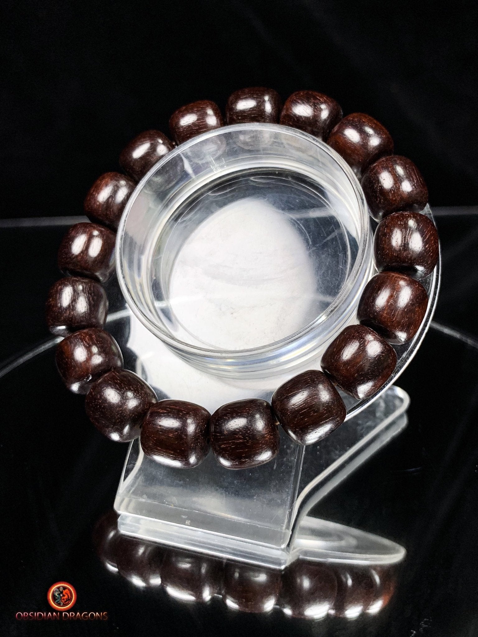 Bracelet en Santal Rouge - Protection et Énergie Positive | obsidian dragons