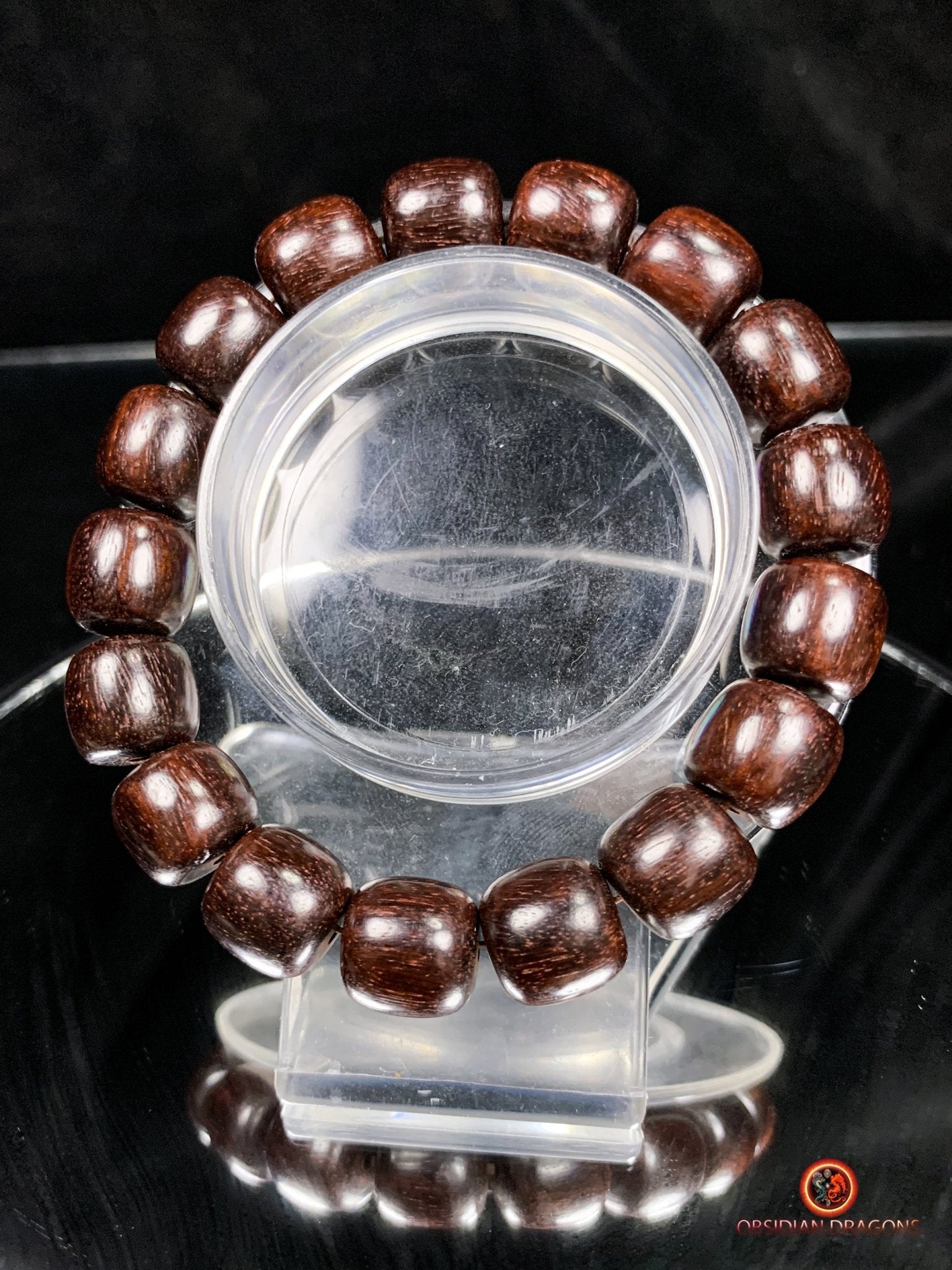 Bracelet en Santal Rouge - Protection et Énergie Positive | obsidian dragons