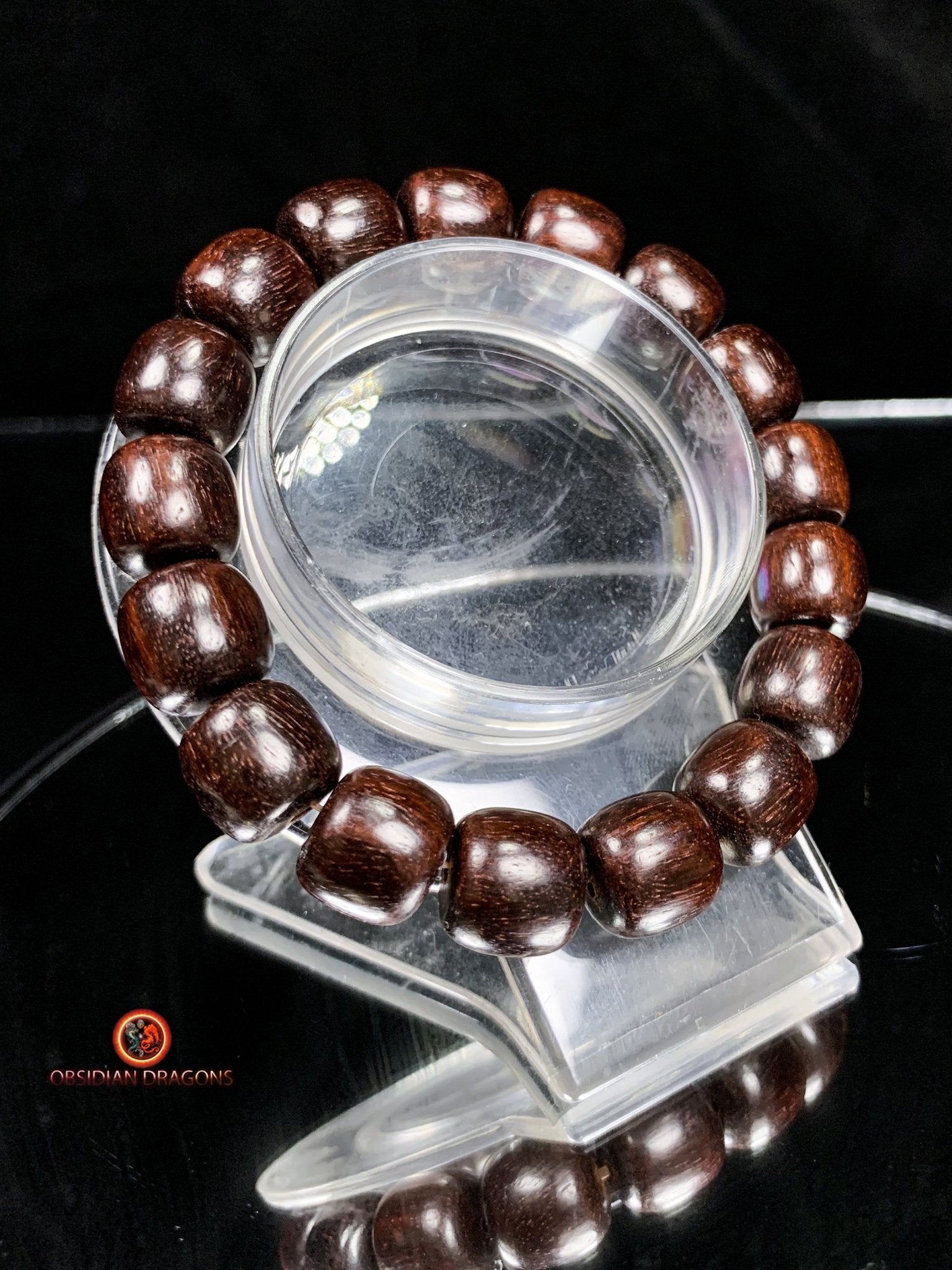 Bracelet en Santal Rouge - Protection et Énergie Positive | obsidian dragons