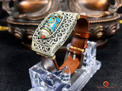 Bracelet tibétain - DZI à 3 yeux - Protection et longévité | obsidian dragons