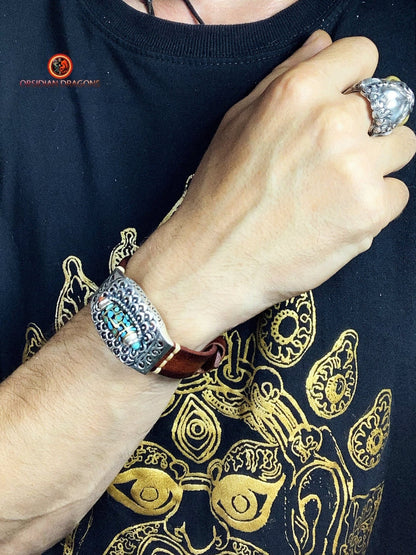 Bracelet Tibétain- DZI à 9 Yeux - Expulser le Mal | obsidian dragons