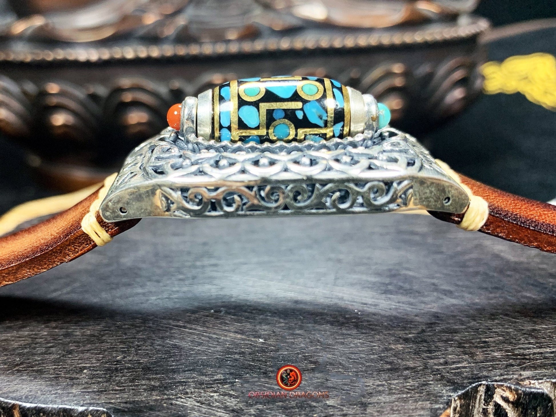 Bracelet Tibétain- DZI à 9 Yeux - Expulser le Mal | obsidian dragons