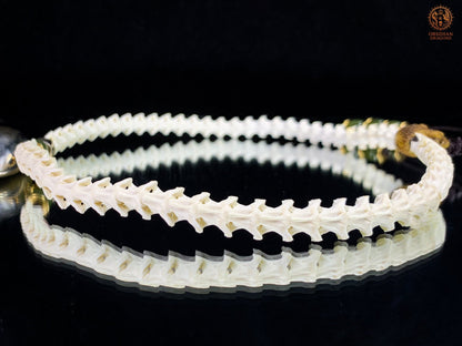 Collier Dent de Mégalodon – Vertèbres de Serpent – Collier Chaman - obsidian dragons