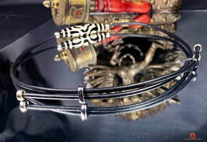Collier Dzi à 3 Yeux Authentique – Intuition et Sagesse | obsidian dragons