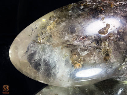 Crâne de Cristal Alien en Quartz Lodolite – Piliers Cosmiques