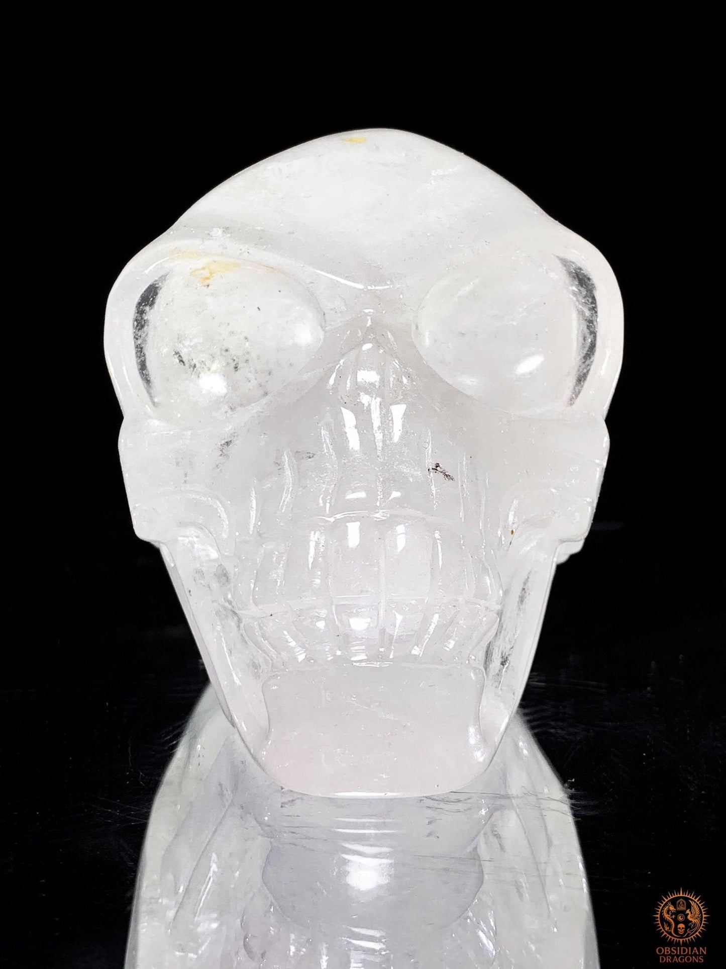Crâne de Cristal Alien en Quartz Lodolite – Reflets Cosmiques | obsidian dragons