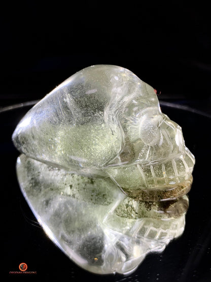 Crâne de cristal allongé - Quartz chlorite - Énergie | obsidian dragons