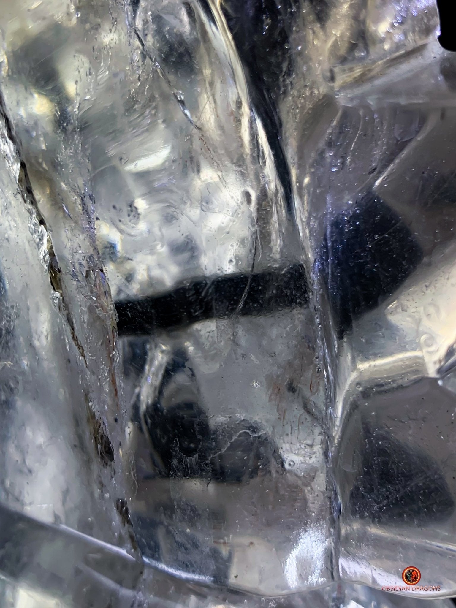 Crâne de Cristal Couronné - Cristal de Roche Naturel | obsidian dragons