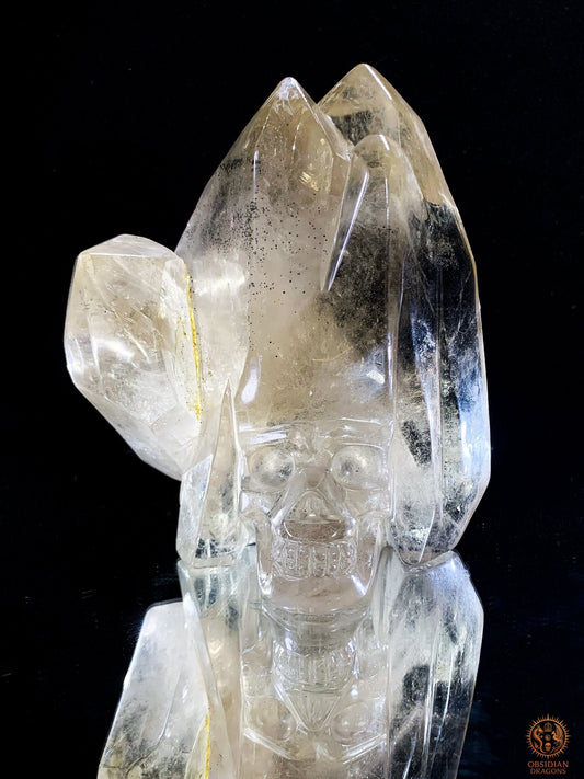 Crâne de Cristal - Quartz naturel Sculpté et Volumes Bruts | obsidian dragons