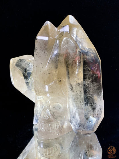 Crâne de Cristal - Quartz naturel Sculpté et Volumes Bruts | obsidian dragons