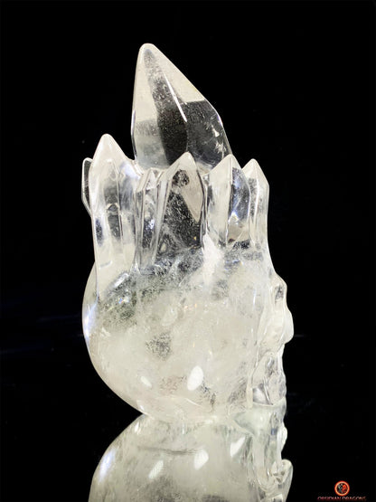 Crâne de Cristal de Roche - Crâne à Pointes de cristal | obsidian dragons