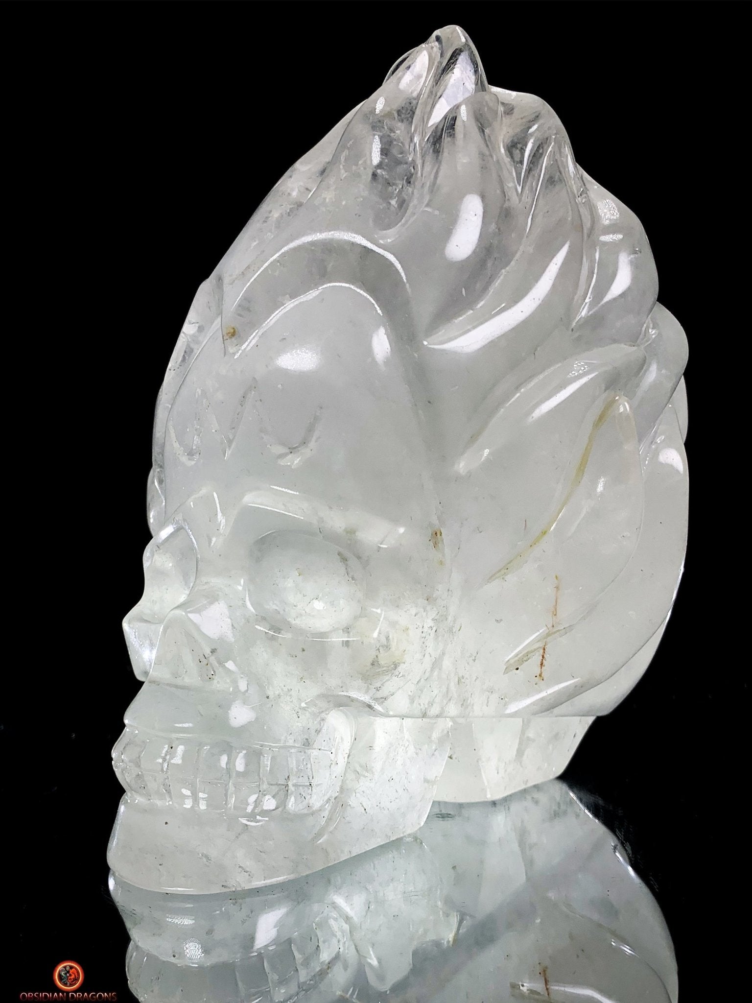 Crâne de Cristal de Roche – Flammes de Transcendance | obsidian dragons