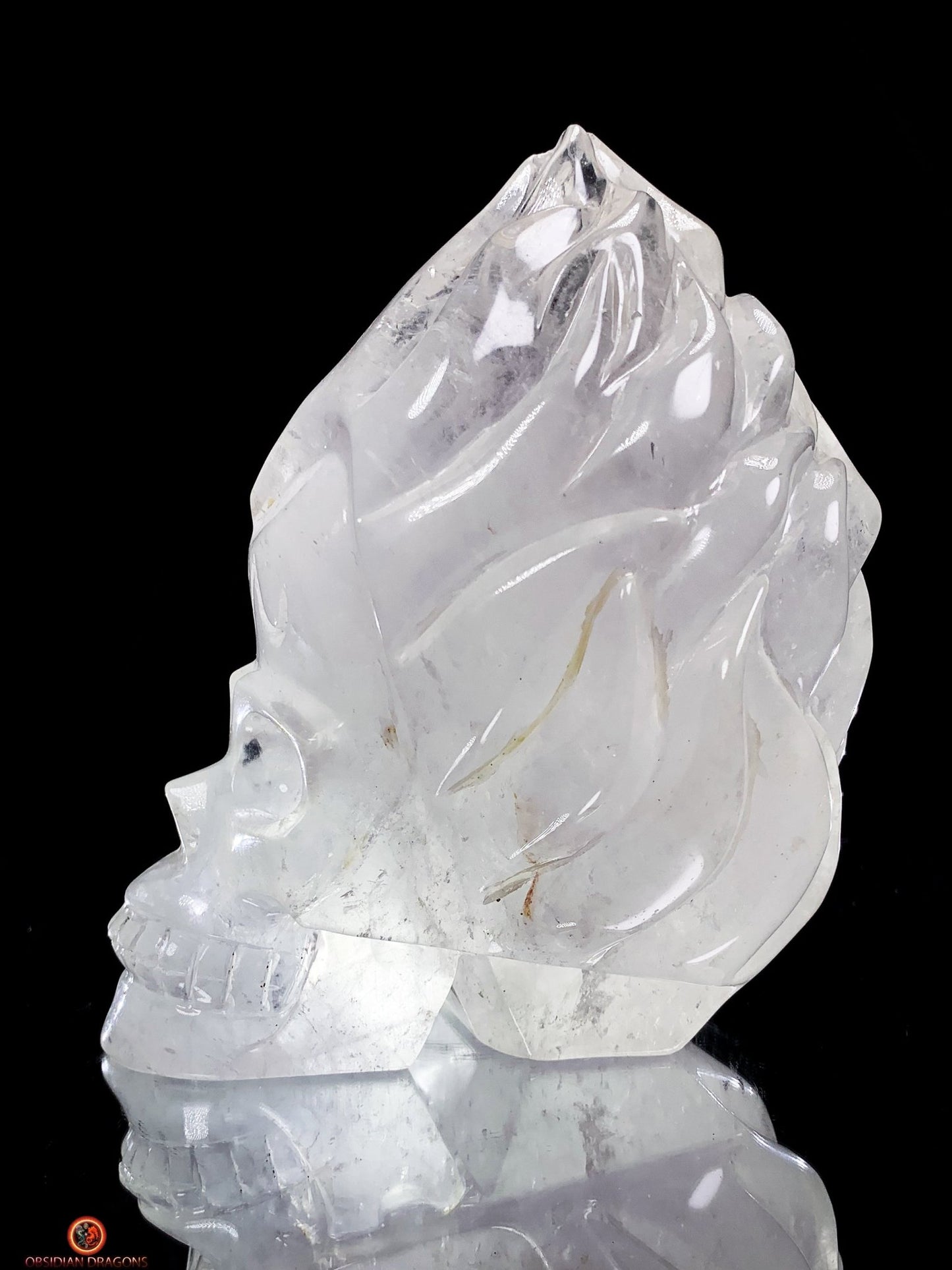Crâne de Cristal de Roche – Flammes de Transcendance | obsidian dragons