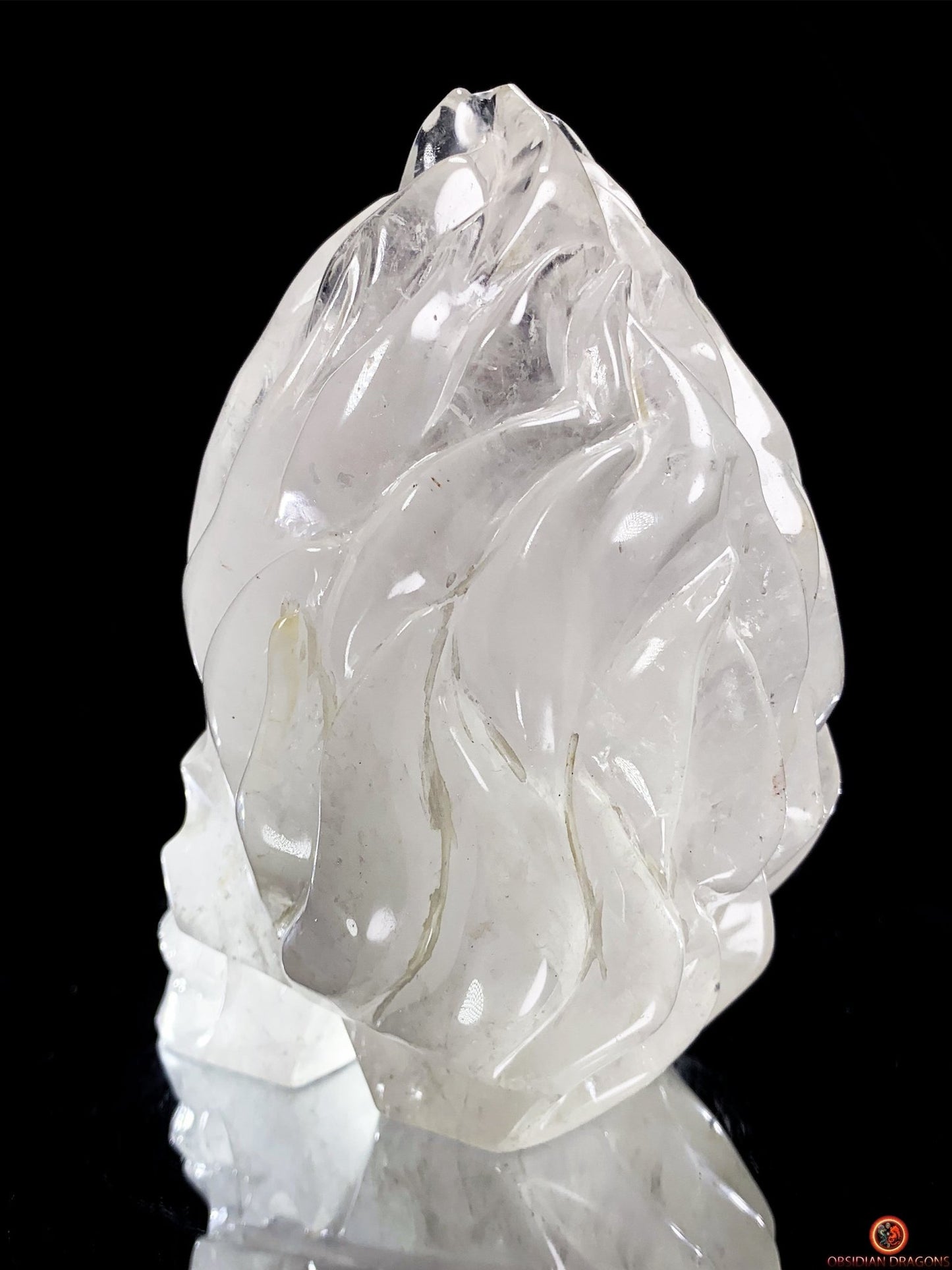 Crâne de Cristal de Roche – Flammes de Transcendance | obsidian dragons