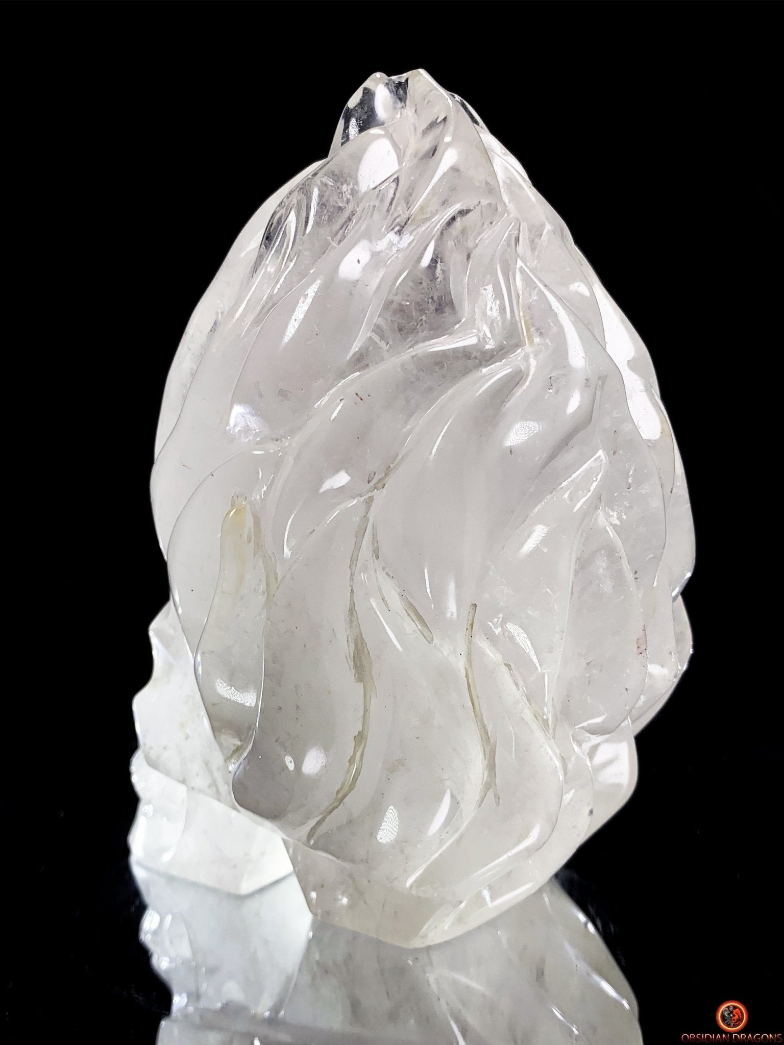 Crâne de Cristal de Roche – Flammes de Transcendance | obsidian dragons