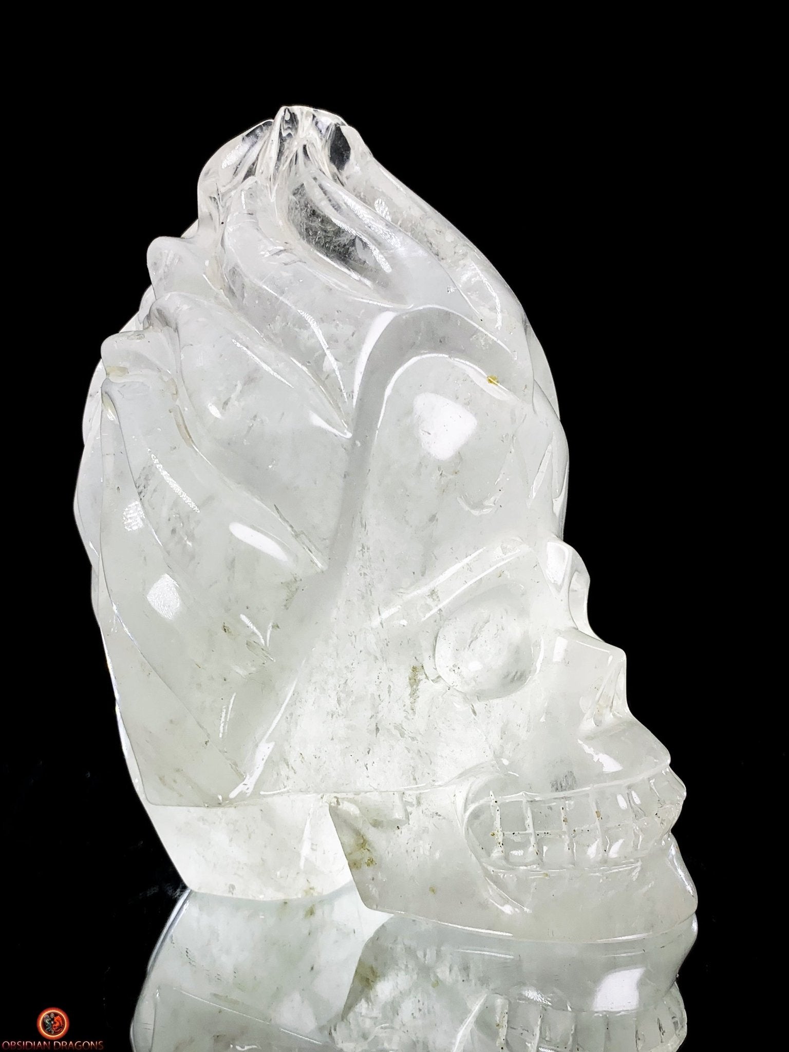 Crâne de Cristal de Roche – Flammes de Transcendance | obsidian dragons