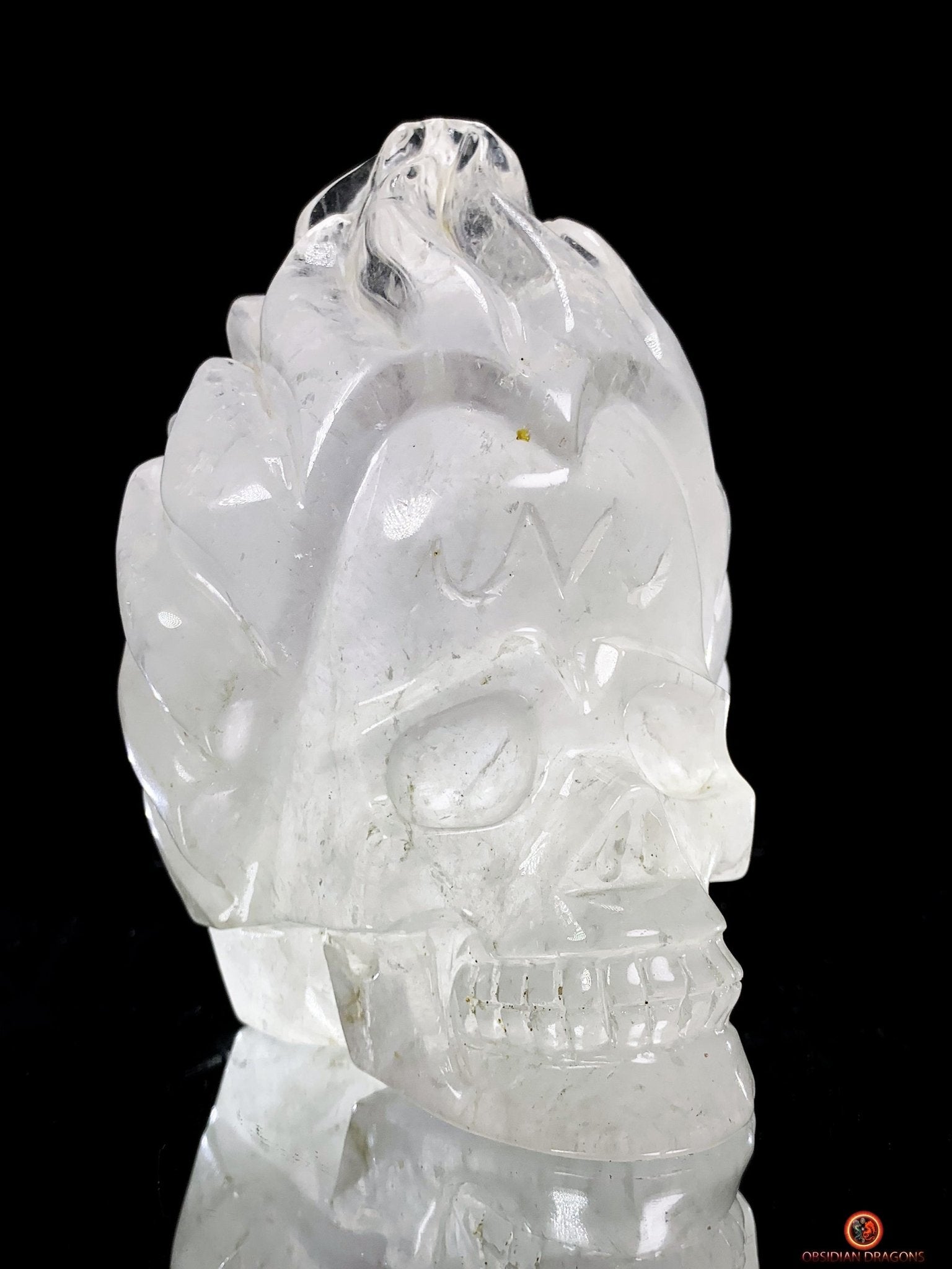 Crâne de Cristal de Roche – Flammes de Transcendance - obsidian dragons