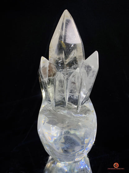 Crâne de Cristal de Roche haut de gamme - cristal de qualité rare