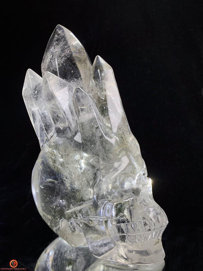 Crâne de Cristal de Roche haut de gamme - cristal de qualité rare