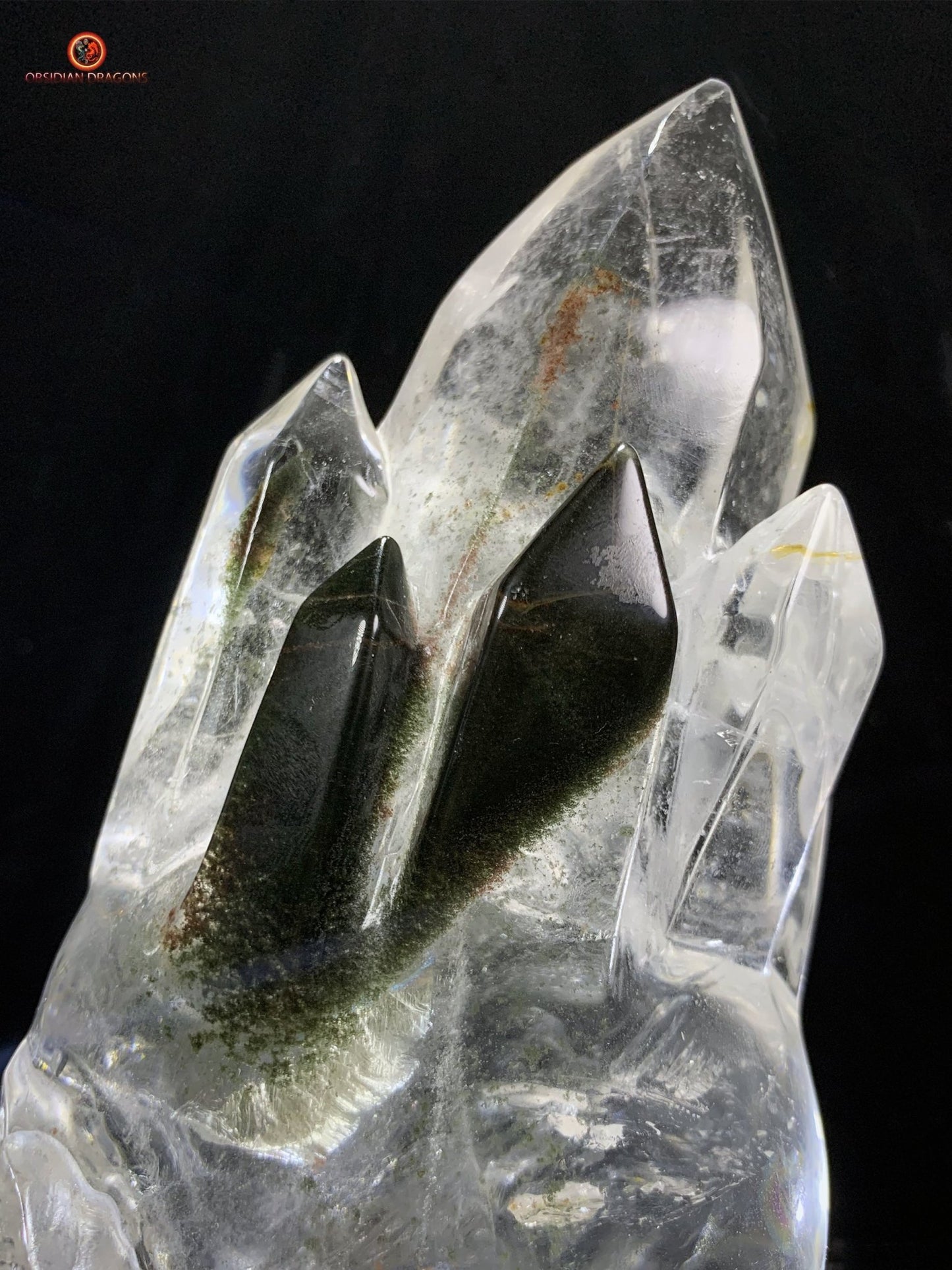 Crâne de Cristal de Roche haut de gamme - cristal de qualité rare | obsidian dragons