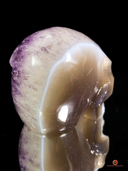 Crâne de Cristal en Améthyste – Cristal d’Éveil rare - obsidian dragons