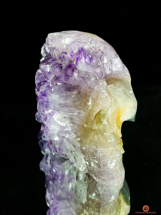 Crâne de Cristal en Améthyste – Fusion du Cristal et de l’Âme | obsidian dragons