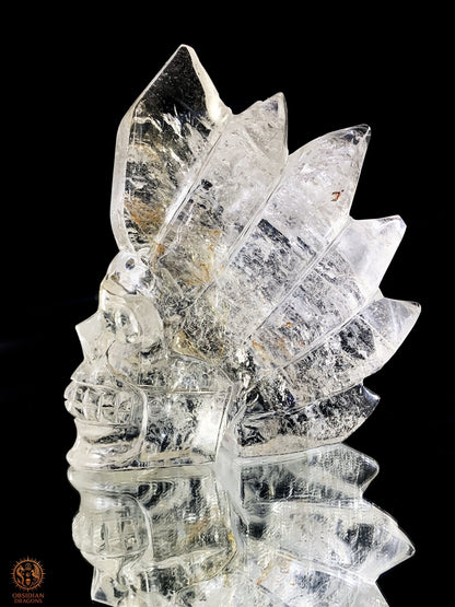 Crâne de Cristal en Cristal de Roche – Crête de Lumière | obsidian dragons