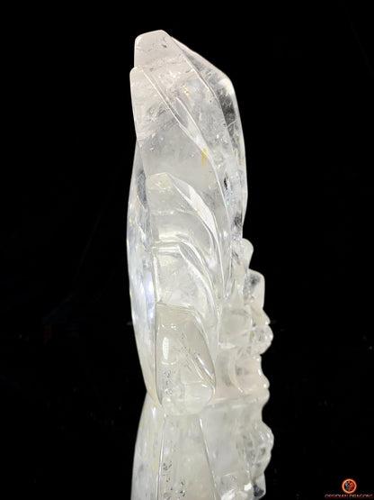 Crâne de Cristal en Cristal de Roche – Totem de Lumière | obsidian dragons