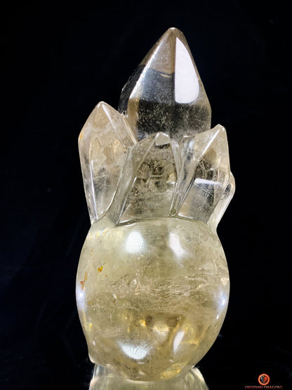Crâne de Cristal en Quartz Fumé – Crâne de Cristal à Pointes | obsidian dragons