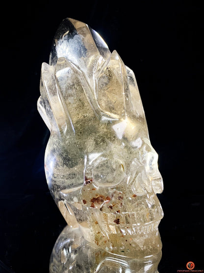 Crâne de Cristal en Quartz Fumé – Crâne de Cristal à Pointes | obsidian dragons